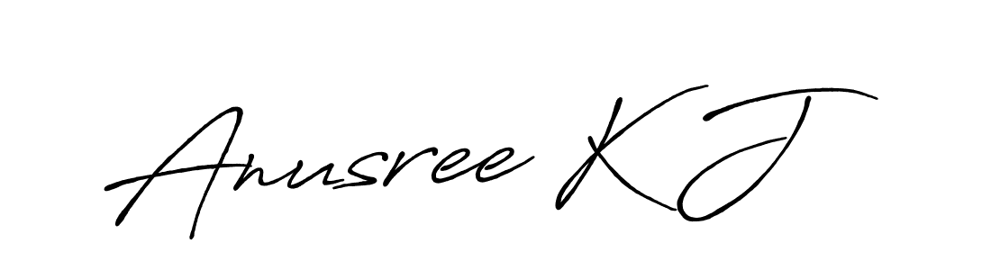 Create a beautiful signature design for name Anusree K J. With this signature (Antro_Vectra_Bolder) fonts, you can make a handwritten signature for free. Anusree K J signature style 7 images and pictures png