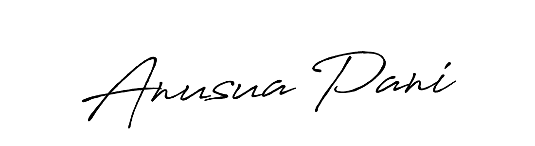 Make a beautiful signature design for name Anusua Pani. With this signature (Antro_Vectra_Bolder) style, you can create a handwritten signature for free. Anusua Pani signature style 7 images and pictures png