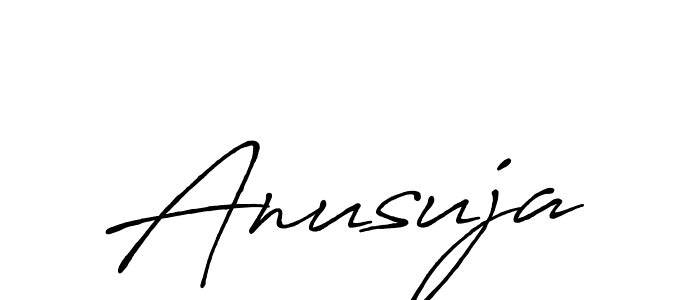 Make a beautiful signature design for name Anusuja. With this signature (Antro_Vectra_Bolder) style, you can create a handwritten signature for free. Anusuja signature style 7 images and pictures png