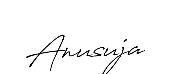 How to make Anusuja name signature. Use Antro_Vectra_Bolder style for creating short signs online. This is the latest handwritten sign. Anusuja signature style 7 images and pictures png