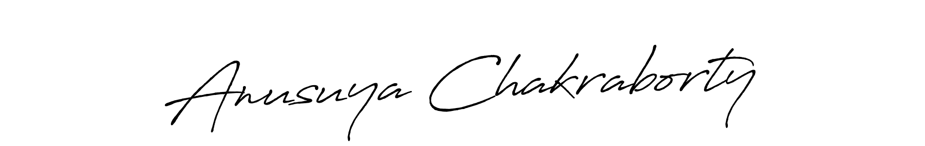 How to make Anusuya Chakraborty signature? Antro_Vectra_Bolder is a professional autograph style. Create handwritten signature for Anusuya Chakraborty name. Anusuya Chakraborty signature style 7 images and pictures png