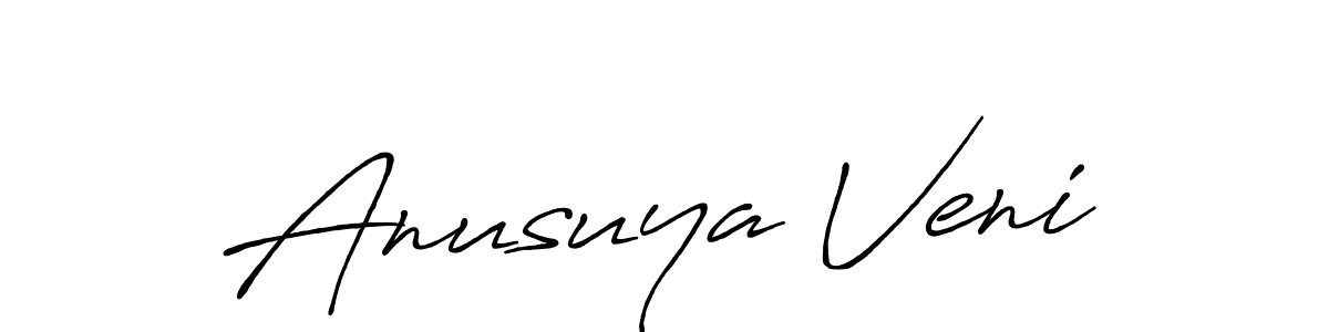 Anusuya Veni stylish signature style. Best Handwritten Sign (Antro_Vectra_Bolder) for my name. Handwritten Signature Collection Ideas for my name Anusuya Veni. Anusuya Veni signature style 7 images and pictures png