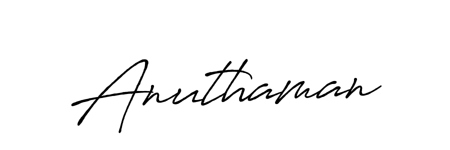 Make a beautiful signature design for name Anuthaman. With this signature (Antro_Vectra_Bolder) style, you can create a handwritten signature for free. Anuthaman signature style 7 images and pictures png