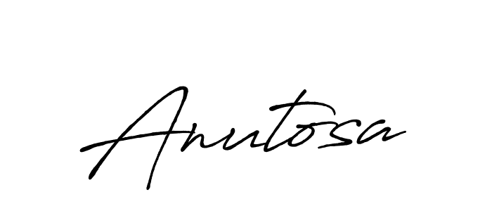 You should practise on your own different ways (Antro_Vectra_Bolder) to write your name (Anutosa) in signature. don't let someone else do it for you. Anutosa signature style 7 images and pictures png