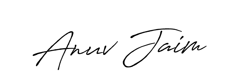 Design your own signature with our free online signature maker. With this signature software, you can create a handwritten (Antro_Vectra_Bolder) signature for name Anuv Jaim. Anuv Jaim signature style 7 images and pictures png