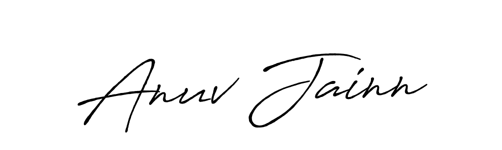 Anuv Jainn stylish signature style. Best Handwritten Sign (Antro_Vectra_Bolder) for my name. Handwritten Signature Collection Ideas for my name Anuv Jainn. Anuv Jainn signature style 7 images and pictures png