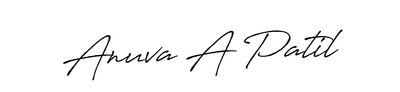 Make a beautiful signature design for name Anuva A Patil. With this signature (Antro_Vectra_Bolder) style, you can create a handwritten signature for free. Anuva A Patil signature style 7 images and pictures png