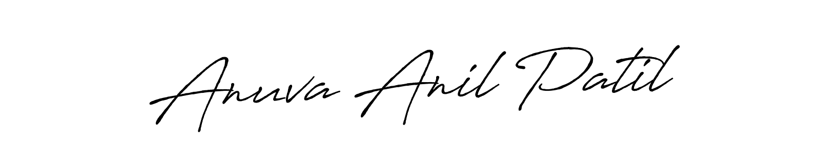 This is the best signature style for the Anuva Anil Patil name. Also you like these signature font (Antro_Vectra_Bolder). Mix name signature. Anuva Anil Patil signature style 7 images and pictures png