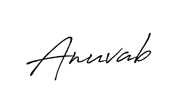 Also we have Anuvab name is the best signature style. Create professional handwritten signature collection using Antro_Vectra_Bolder autograph style. Anuvab signature style 7 images and pictures png