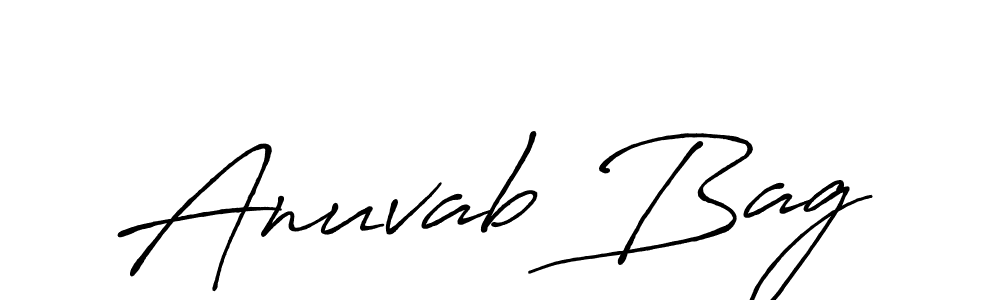 You can use this online signature creator to create a handwritten signature for the name Anuvab Bag. This is the best online autograph maker. Anuvab Bag signature style 7 images and pictures png