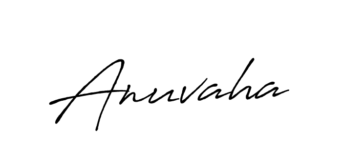 How to make Anuvaha name signature. Use Antro_Vectra_Bolder style for creating short signs online. This is the latest handwritten sign. Anuvaha signature style 7 images and pictures png