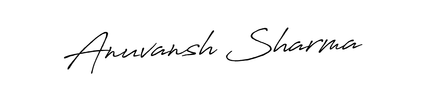 Use a signature maker to create a handwritten signature online. With this signature software, you can design (Antro_Vectra_Bolder) your own signature for name Anuvansh Sharma. Anuvansh Sharma signature style 7 images and pictures png