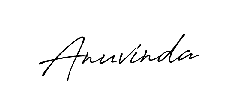 How to make Anuvinda signature? Antro_Vectra_Bolder is a professional autograph style. Create handwritten signature for Anuvinda name. Anuvinda signature style 7 images and pictures png