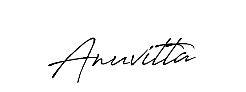 Make a beautiful signature design for name Anuvitta. With this signature (Antro_Vectra_Bolder) style, you can create a handwritten signature for free. Anuvitta signature style 7 images and pictures png