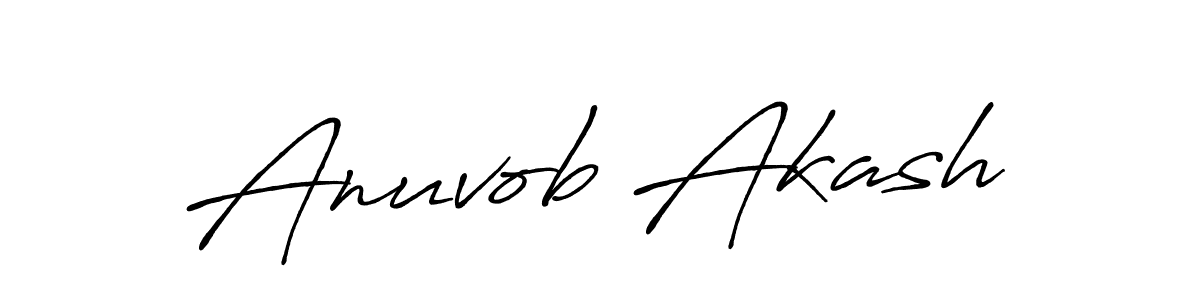 Create a beautiful signature design for name Anuvob Akash. With this signature (Antro_Vectra_Bolder) fonts, you can make a handwritten signature for free. Anuvob Akash signature style 7 images and pictures png