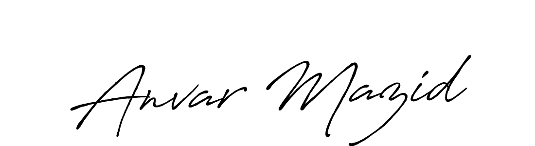 This is the best signature style for the Anvar Mazid name. Also you like these signature font (Antro_Vectra_Bolder). Mix name signature. Anvar Mazid signature style 7 images and pictures png