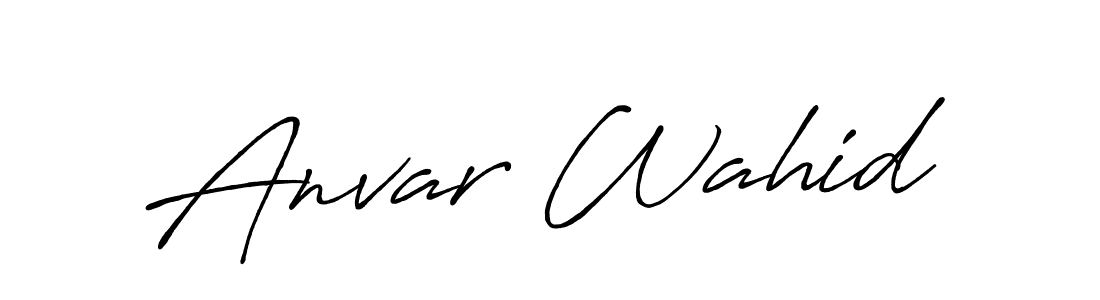 Also You can easily find your signature by using the search form. We will create Anvar Wahid name handwritten signature images for you free of cost using Antro_Vectra_Bolder sign style. Anvar Wahid signature style 7 images and pictures png