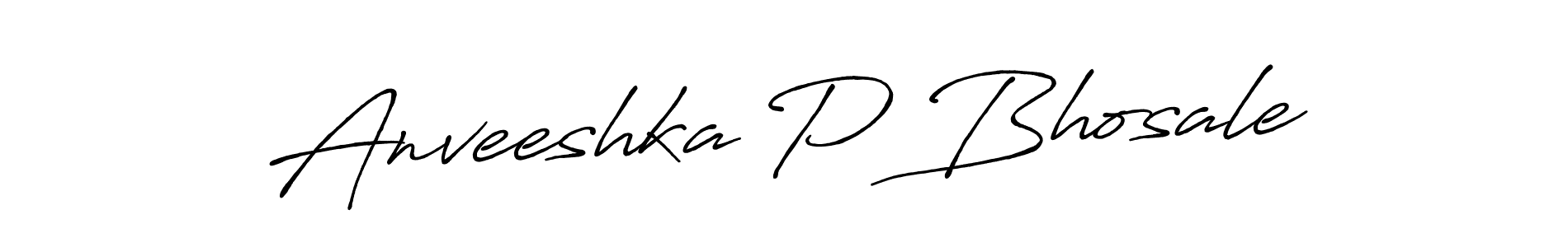 Make a beautiful signature design for name Anveeshka P Bhosale. With this signature (Antro_Vectra_Bolder) style, you can create a handwritten signature for free. Anveeshka P Bhosale signature style 7 images and pictures png