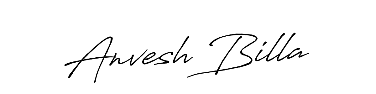 It looks lik you need a new signature style for name Anvesh Billa. Design unique handwritten (Antro_Vectra_Bolder) signature with our free signature maker in just a few clicks. Anvesh Billa signature style 7 images and pictures png