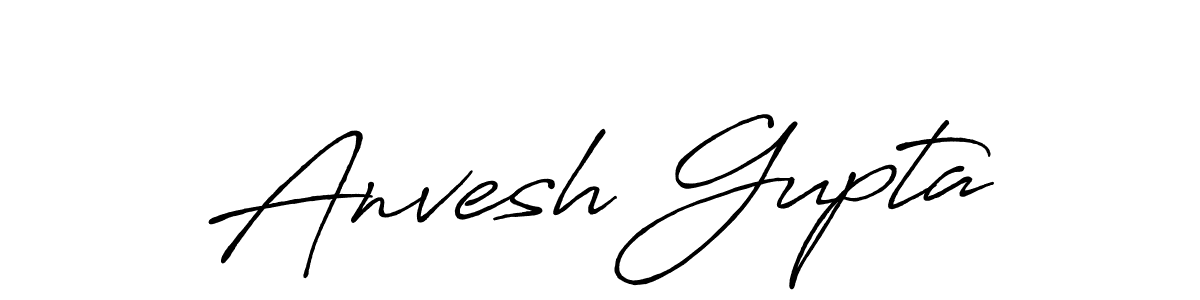 Also we have Anvesh Gupta name is the best signature style. Create professional handwritten signature collection using Antro_Vectra_Bolder autograph style. Anvesh Gupta signature style 7 images and pictures png