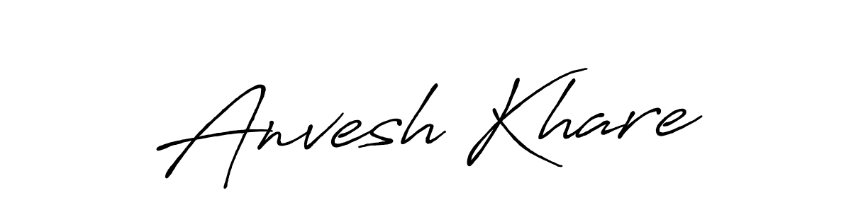 This is the best signature style for the Anvesh Khare name. Also you like these signature font (Antro_Vectra_Bolder). Mix name signature. Anvesh Khare signature style 7 images and pictures png