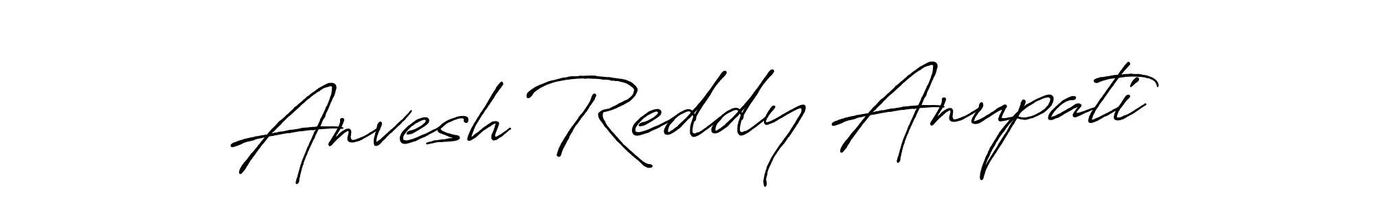 Make a beautiful signature design for name Anvesh Reddy Anupati. With this signature (Antro_Vectra_Bolder) style, you can create a handwritten signature for free. Anvesh Reddy Anupati signature style 7 images and pictures png