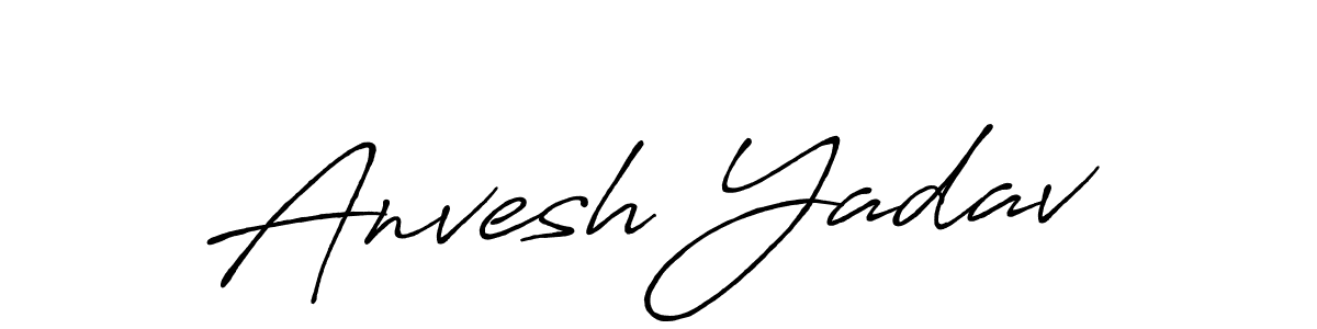 Make a beautiful signature design for name Anvesh Yadav. With this signature (Antro_Vectra_Bolder) style, you can create a handwritten signature for free. Anvesh Yadav signature style 7 images and pictures png