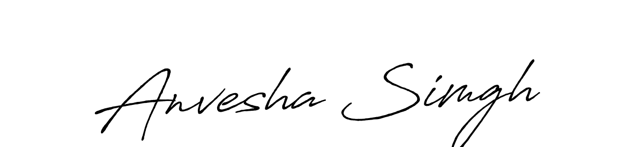 Here are the top 10 professional signature styles for the name Anvesha Simgh. These are the best autograph styles you can use for your name. Anvesha Simgh signature style 7 images and pictures png