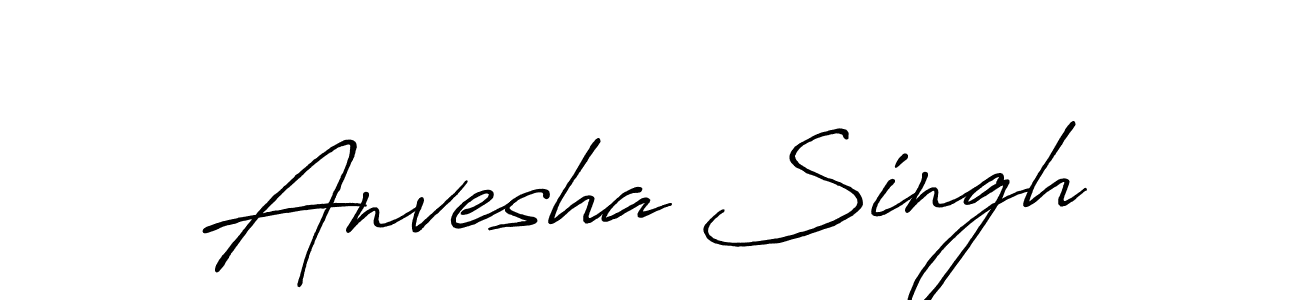 This is the best signature style for the Anvesha Singh name. Also you like these signature font (Antro_Vectra_Bolder). Mix name signature. Anvesha Singh signature style 7 images and pictures png