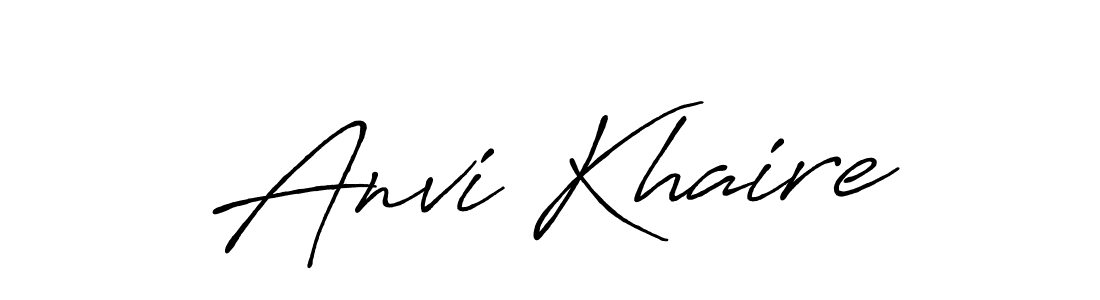 This is the best signature style for the Anvi Khaire name. Also you like these signature font (Antro_Vectra_Bolder). Mix name signature. Anvi Khaire signature style 7 images and pictures png