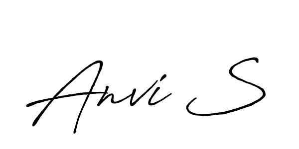 You can use this online signature creator to create a handwritten signature for the name Anvi S. This is the best online autograph maker. Anvi S signature style 7 images and pictures png