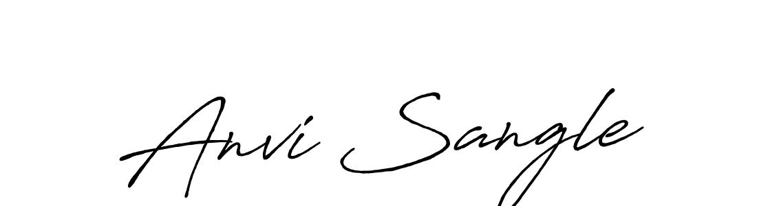 Anvi Sangle stylish signature style. Best Handwritten Sign (Antro_Vectra_Bolder) for my name. Handwritten Signature Collection Ideas for my name Anvi Sangle. Anvi Sangle signature style 7 images and pictures png