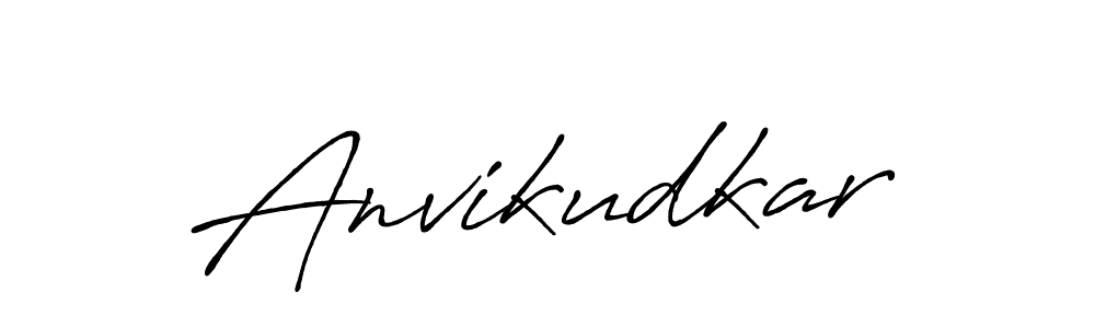 Make a beautiful signature design for name Anvikudkar. With this signature (Antro_Vectra_Bolder) style, you can create a handwritten signature for free. Anvikudkar signature style 7 images and pictures png