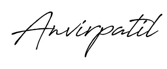 Make your name Anvirpatil memorable on every contract using Antro_Vectra_Bolder autograph style. Instant transparent background export available. Anvirpatil signature style 7 images and pictures png