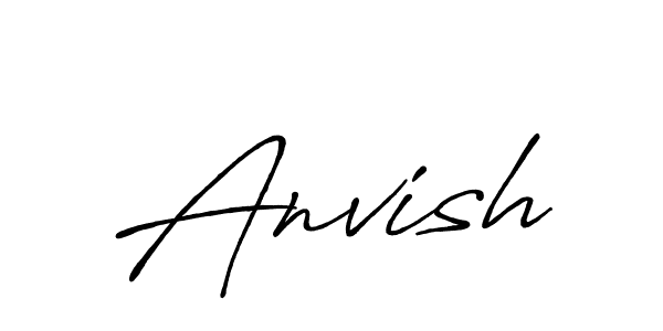 Anvish stylish signature style. Best Handwritten Sign (Antro_Vectra_Bolder) for my name. Handwritten Signature Collection Ideas for my name Anvish. Anvish signature style 7 images and pictures png