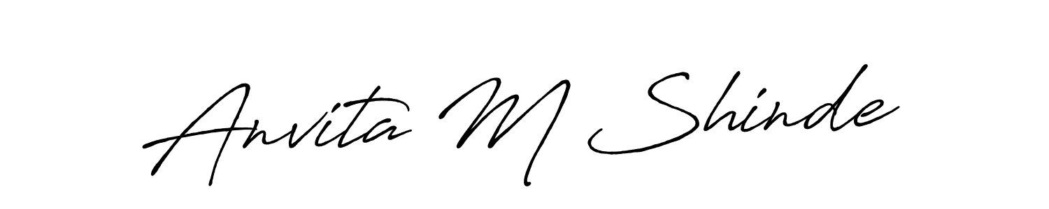 You can use this online signature creator to create a handwritten signature for the name Anvita M Shinde. This is the best online autograph maker. Anvita M Shinde signature style 7 images and pictures png