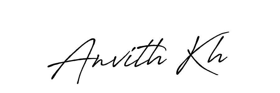 Create a beautiful signature design for name Anvith Kh. With this signature (Antro_Vectra_Bolder) fonts, you can make a handwritten signature for free. Anvith Kh signature style 7 images and pictures png
