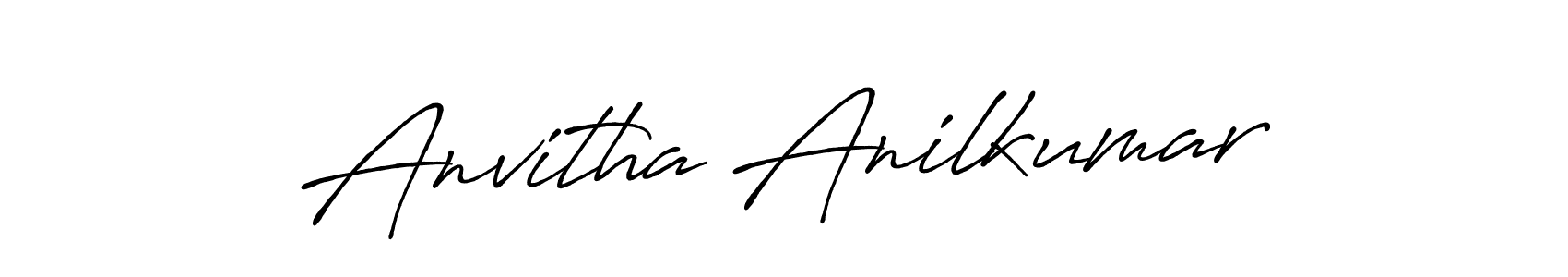 Antro_Vectra_Bolder is a professional signature style that is perfect for those who want to add a touch of class to their signature. It is also a great choice for those who want to make their signature more unique. Get Anvitha Anilkumar name to fancy signature for free. Anvitha Anilkumar signature style 7 images and pictures png