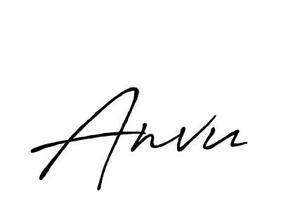 Anvu stylish signature style. Best Handwritten Sign (Antro_Vectra_Bolder) for my name. Handwritten Signature Collection Ideas for my name Anvu. Anvu signature style 7 images and pictures png