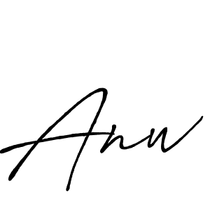 Use a signature maker to create a handwritten signature online. With this signature software, you can design (Antro_Vectra_Bolder) your own signature for name Anw. Anw signature style 7 images and pictures png