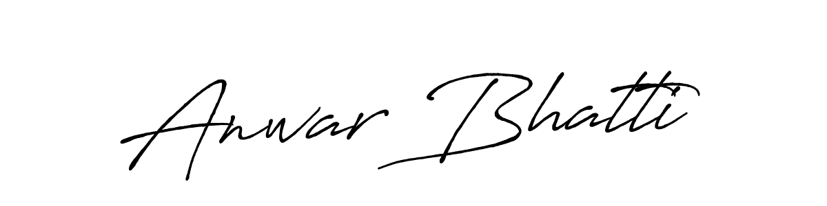 Use a signature maker to create a handwritten signature online. With this signature software, you can design (Antro_Vectra_Bolder) your own signature for name Anwar Bhatti. Anwar Bhatti signature style 7 images and pictures png