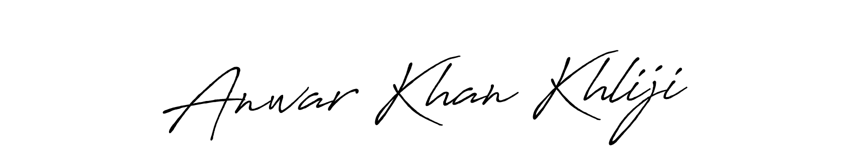 Antro_Vectra_Bolder is a professional signature style that is perfect for those who want to add a touch of class to their signature. It is also a great choice for those who want to make their signature more unique. Get Anwar Khan Khliji name to fancy signature for free. Anwar Khan Khliji signature style 7 images and pictures png