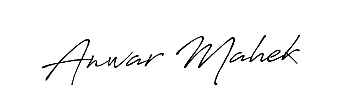 This is the best signature style for the Anwar Mahek name. Also you like these signature font (Antro_Vectra_Bolder). Mix name signature. Anwar Mahek signature style 7 images and pictures png