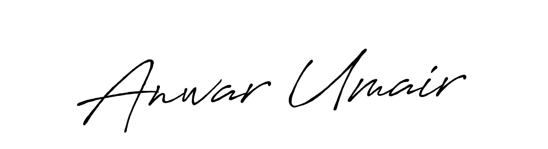 How to make Anwar Umair name signature. Use Antro_Vectra_Bolder style for creating short signs online. This is the latest handwritten sign. Anwar Umair signature style 7 images and pictures png