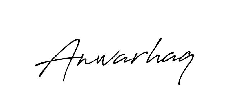 Design your own signature with our free online signature maker. With this signature software, you can create a handwritten (Antro_Vectra_Bolder) signature for name Anwarhaq. Anwarhaq signature style 7 images and pictures png