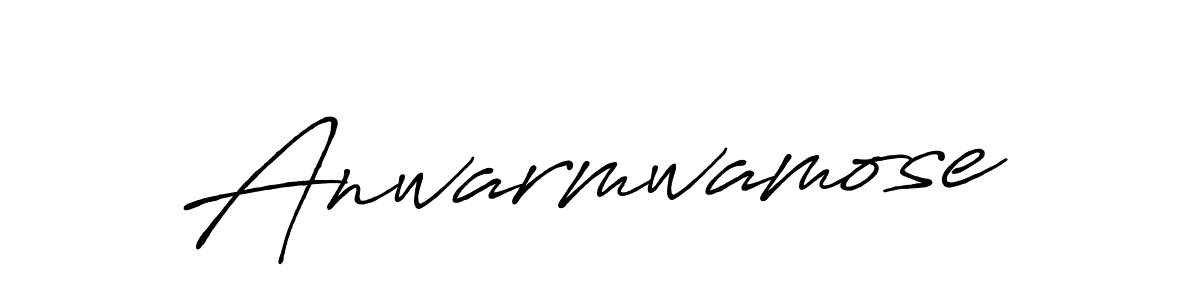 Create a beautiful signature design for name Anwarmwamose. With this signature (Antro_Vectra_Bolder) fonts, you can make a handwritten signature for free. Anwarmwamose signature style 7 images and pictures png