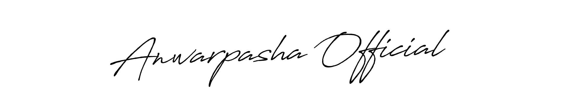 Anwarpasha Official stylish signature style. Best Handwritten Sign (Antro_Vectra_Bolder) for my name. Handwritten Signature Collection Ideas for my name Anwarpasha Official. Anwarpasha Official signature style 7 images and pictures png