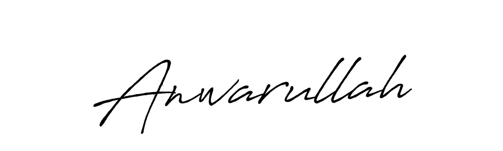 How to make Anwarullah name signature. Use Antro_Vectra_Bolder style for creating short signs online. This is the latest handwritten sign. Anwarullah signature style 7 images and pictures png
