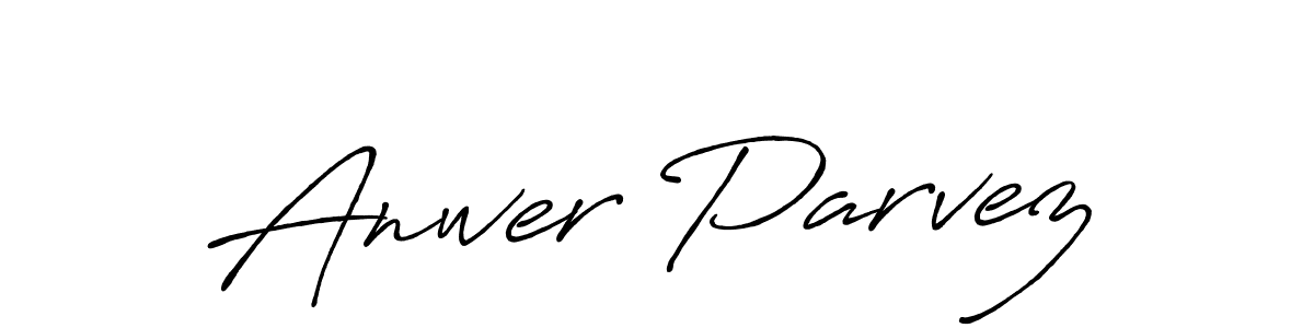 Here are the top 10 professional signature styles for the name Anwer Parvez. These are the best autograph styles you can use for your name. Anwer Parvez signature style 7 images and pictures png