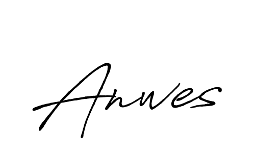 Use a signature maker to create a handwritten signature online. With this signature software, you can design (Antro_Vectra_Bolder) your own signature for name Anwes. Anwes signature style 7 images and pictures png